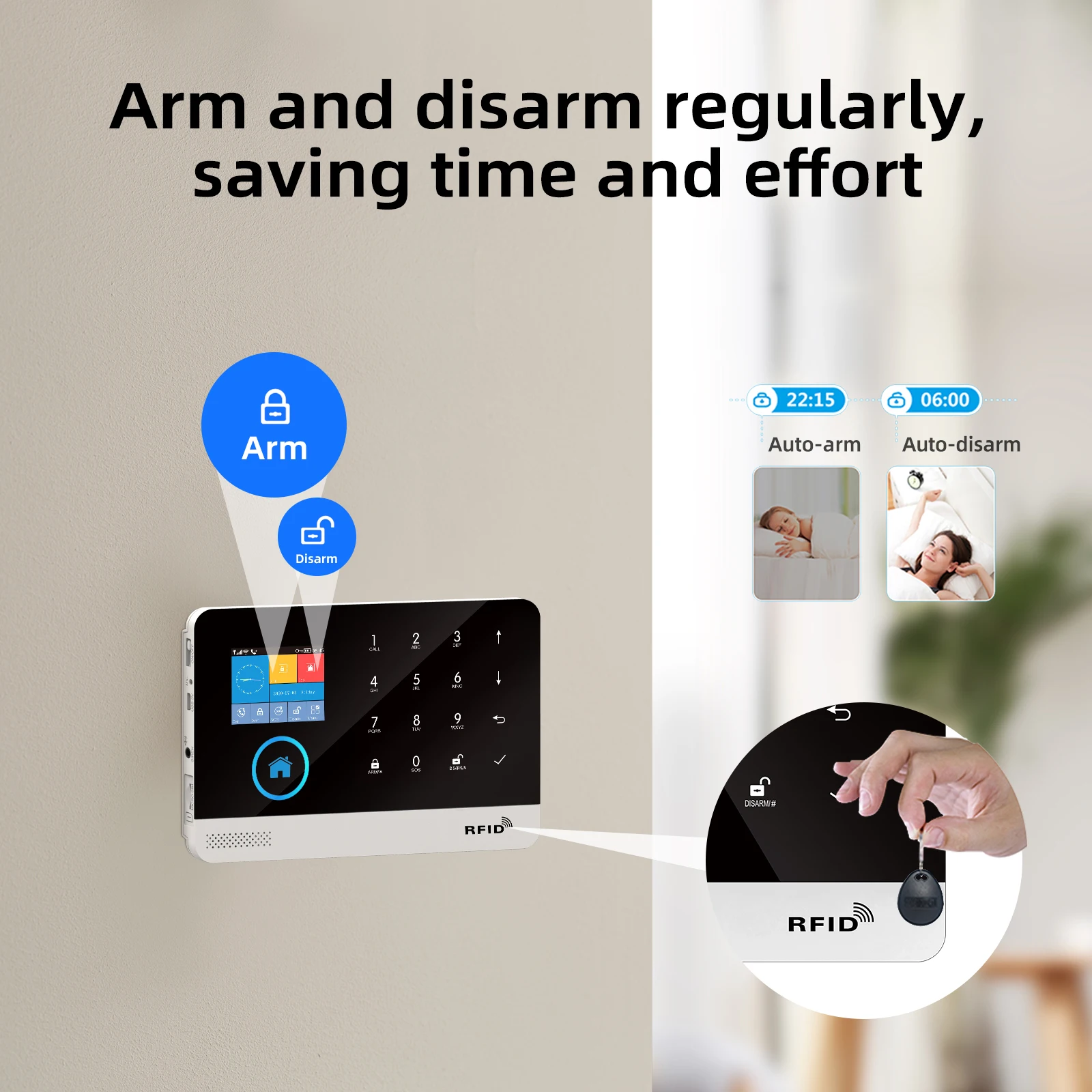 Burglar Home Security System Alarm System Accessories PIR Detector Doors Detectors Outdoor Solar Alarm 433Mhz GSM Wireless thumbnail 2