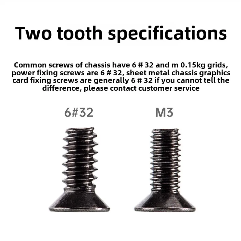 5pcs M3 6#32 6MM 8MM Screw Computer PC Case Beautification Screws for Motherboard Power Supply Graphics Card Radiator Hard Drive thumbnail 2