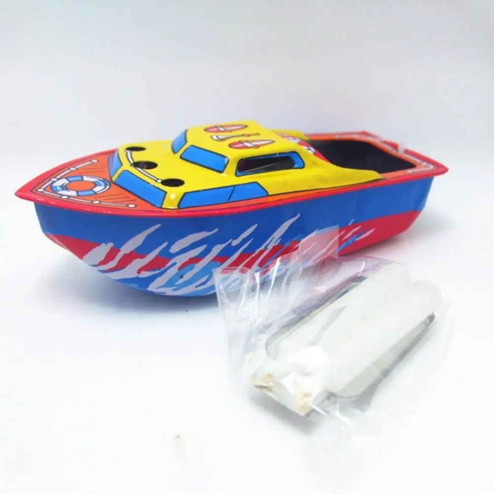 1 Set Candle Ship Collectable Tin Toy Steam Boat Candle Powered Boat Tin Vehicle Toy Student Physics Learning Science Gadget