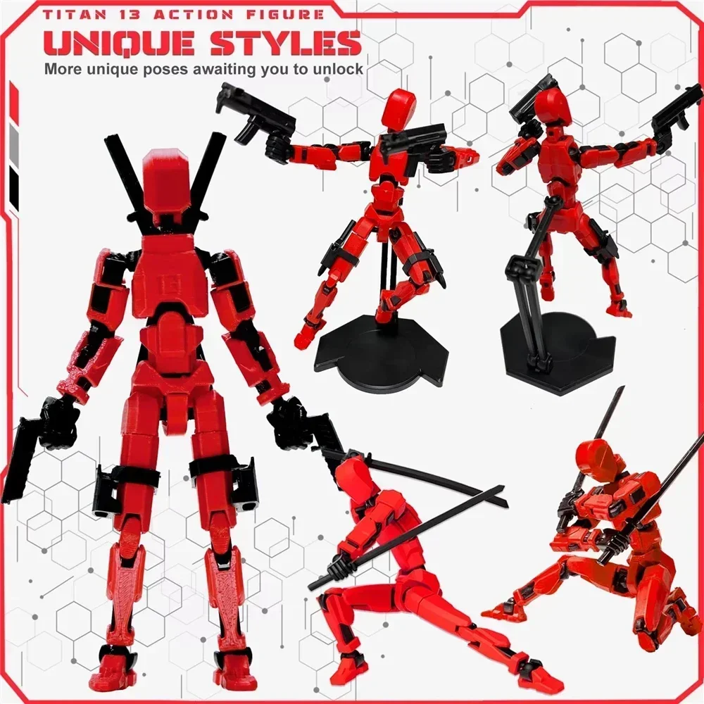 13 Joints Movable Action Figures Dummy Nova Robot Assembled T13 Action Figure with Holder Titan 13 Action Figure Lucky13 Toy thumbnail 4