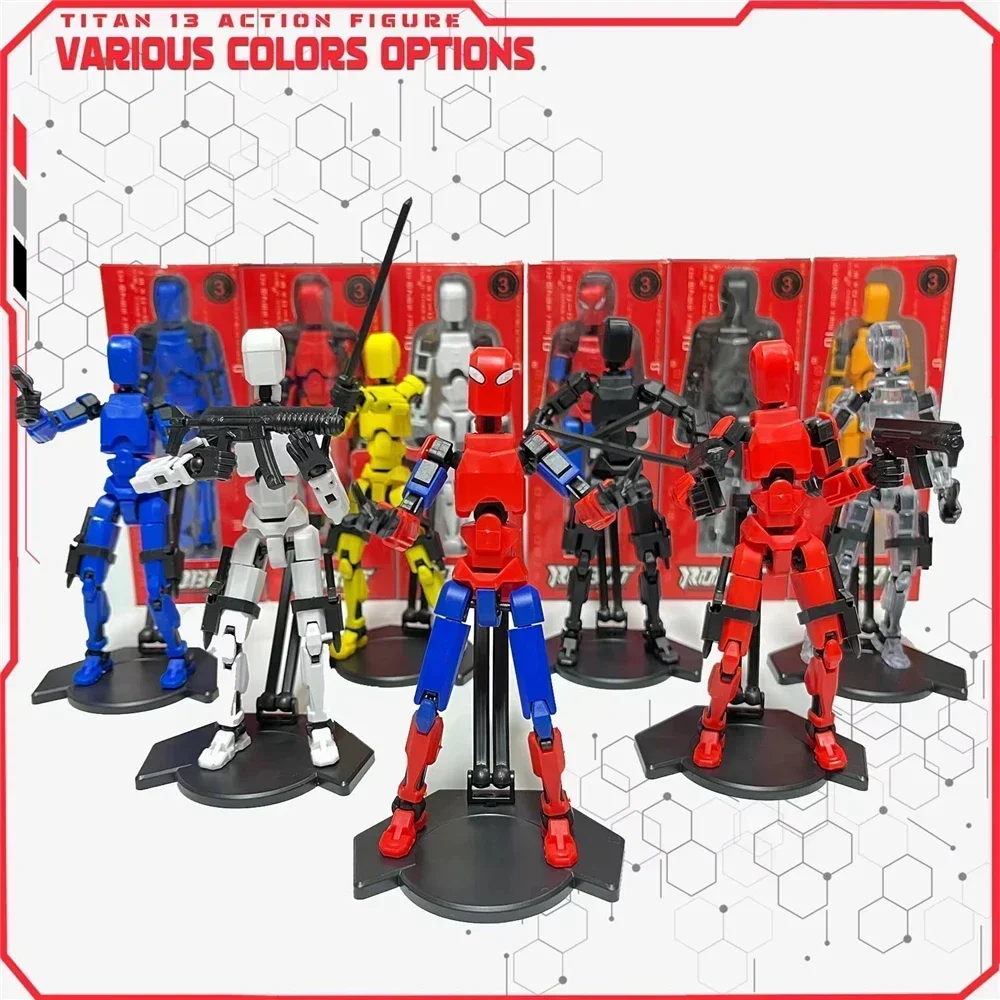 13 Joints Movable Action Figures Dummy Nova Robot Assembled T13 Action Figure with Holder Titan 13 Action Figure Lucky13 Toy thumbnail 6