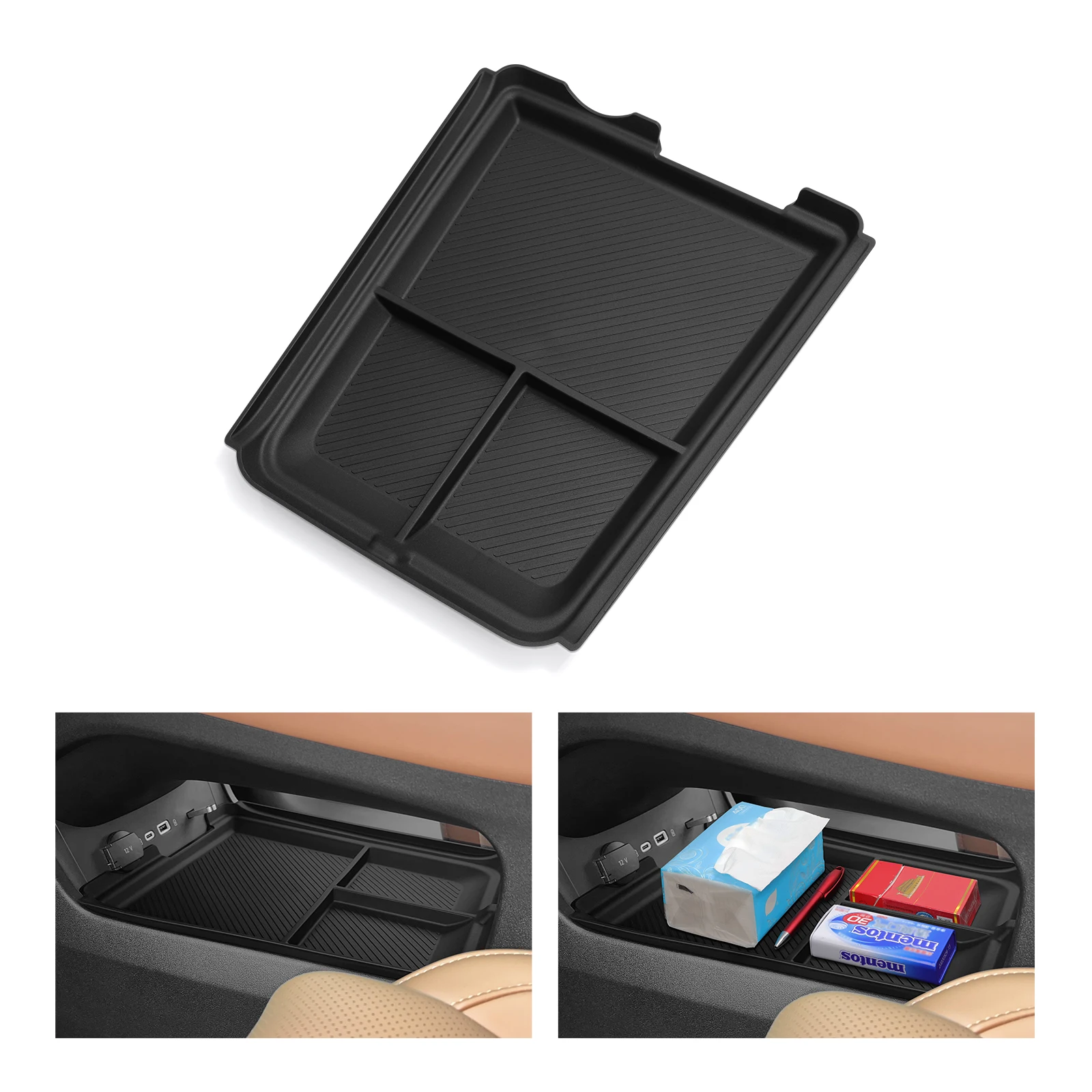 for Leapmotor C10 2024 2025 Center Console Lower Storage Box Car Interior Accessories Storage Tray Organizer Case thumbnail 5