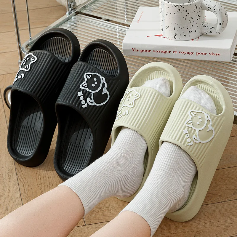 Fashion Cat Women Men Slippers Indoor Cute Cartoon Unisex Slides Bathroom No-Slip Light Sandals Family Soft Lovely Home Shoes thumbnail 3