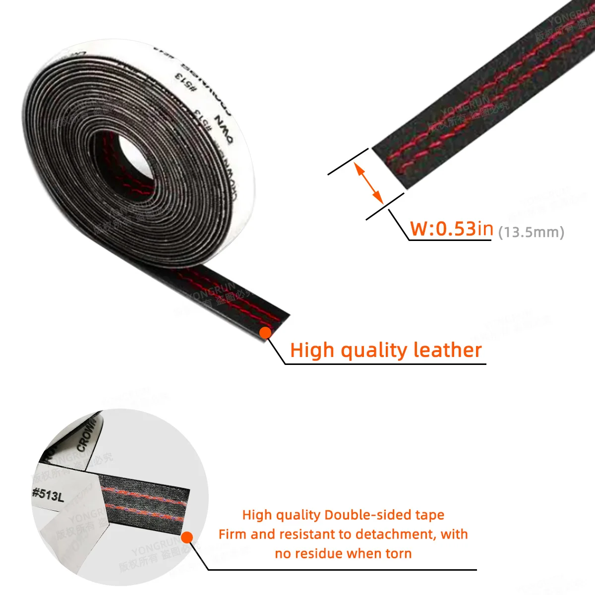 Car Interior Decorative Wire 2m/8mdiy Braided Strip Decorative Wire Self-Adhesive Car Interior Dashboard Leather Decorative Wire thumbnail 2