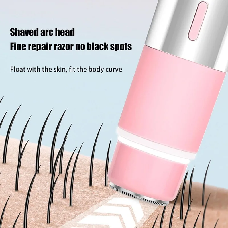 Efficient Hair Remover Women's 2in1 Washable Hair Removal Tool ABS Texture Hair Depilator Rechargeable Hair Shaver For Body Face thumbnail 4
