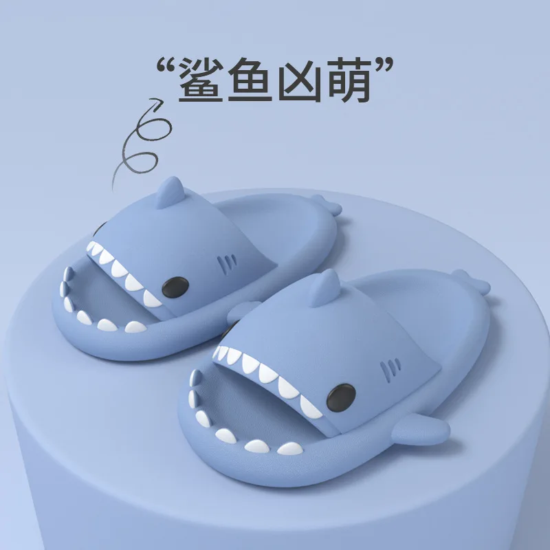 Comwarm Boys Girls Shark Slippers Summer Cute Cartoon Kids Shark Sandals Non-slip House bath Shoes Children Casual Flats Slides thumbnail 6