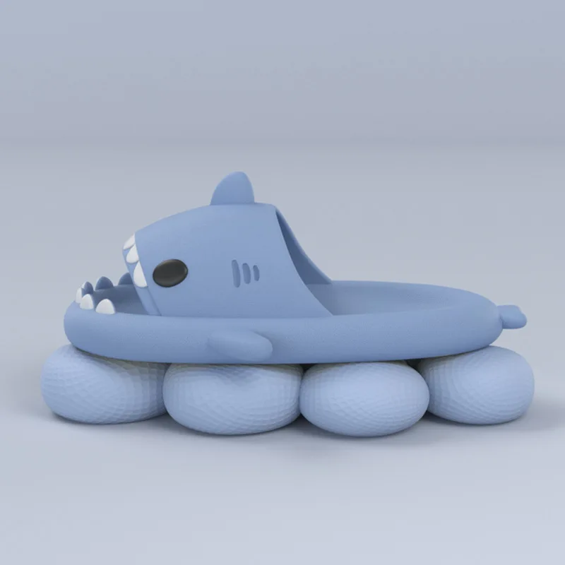 Comwarm Boys Girls Shark Slippers Summer Cute Cartoon Kids Shark Sandals Non-slip House bath Shoes Children Casual Flats Slides thumbnail 4