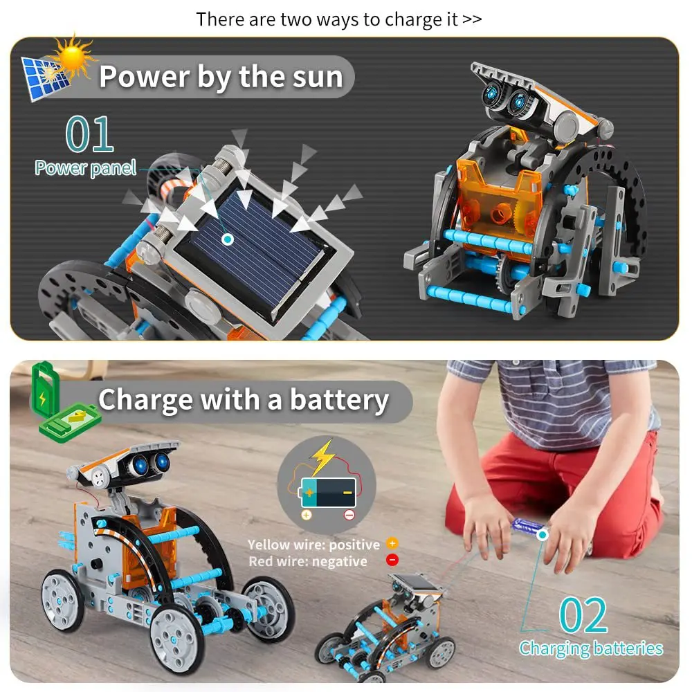 Scientific Experiment 12 in 1 Solar Robot Lunar Exploration Fleet Children's Indoor Interactive Model Assembly Toy thumbnail 5