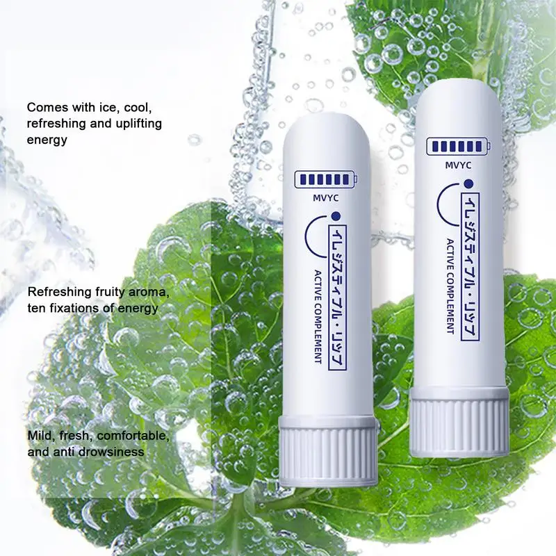 Peppermint Oil Sobering Refreshing Energy Stick Eucalyptus Oil Nasal Inhaler Sober Stick Driving Anti-drowsiness Cool Nasal thumbnail 3