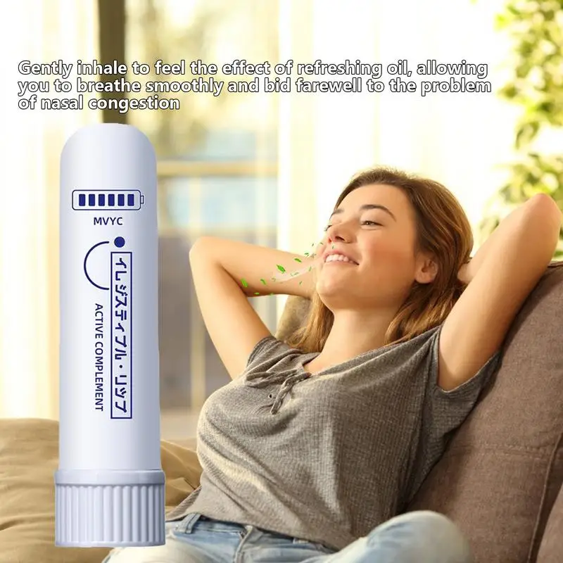 Peppermint Oil Sobering Refreshing Energy Stick Eucalyptus Oil Nasal Inhaler Sober Stick Driving Anti-drowsiness Cool Nasal thumbnail 4