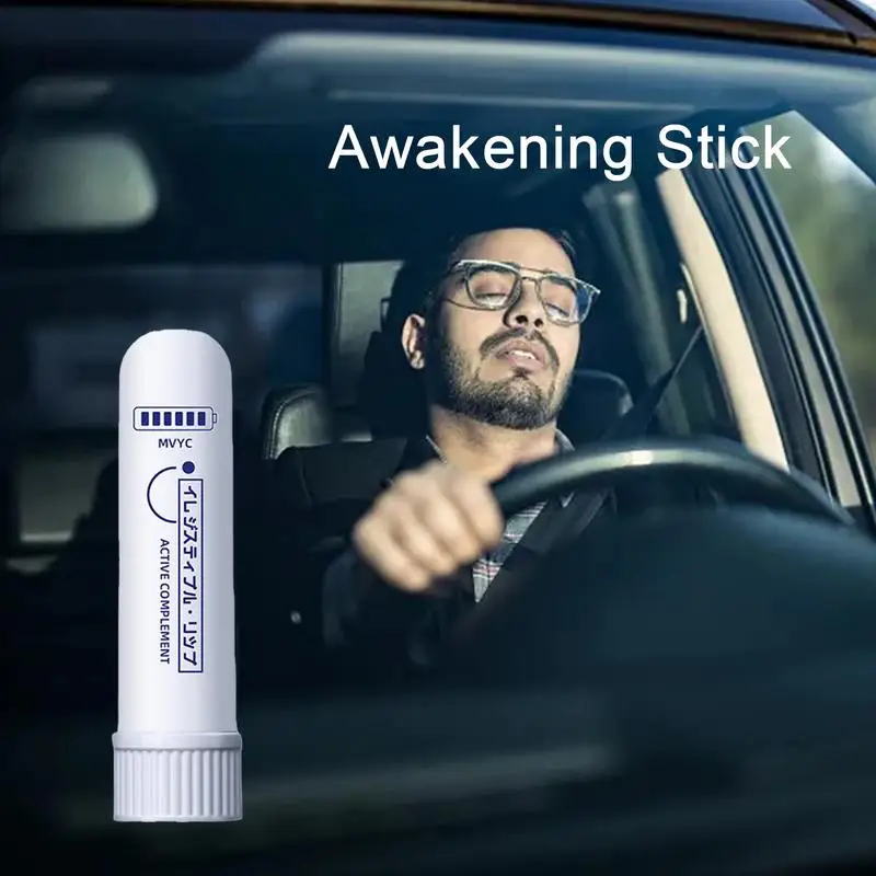 Peppermint Oil Sobering Refreshing Energy Stick Eucalyptus Oil Nasal Inhaler Sober Stick Driving Anti-drowsiness Cool Nasal thumbnail 2