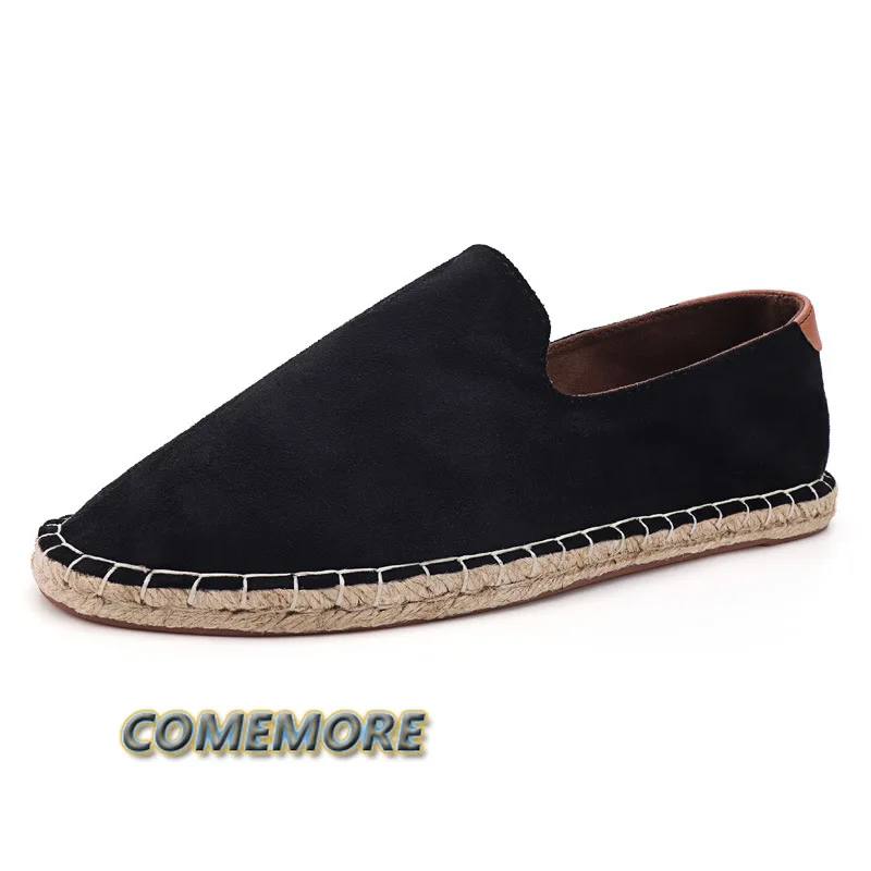 Espadrilles for Man 2025 Spring Autumn New Linen Men's Classic Casual Shoes Handmade Loafer Footwear Fashion Flat Big Size 46 47 thumbnail 4