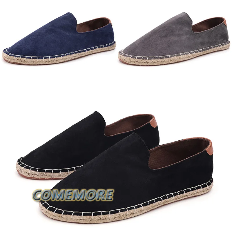 Espadrilles for Man 2025 Spring Autumn New Linen Men's Classic Casual Shoes Handmade Loafer Footwear Fashion Flat Big Size 46 47 thumbnail 2