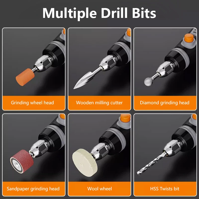 USB Cordless Drill DIY Mini Rotary Tool Woodworking Engraving Pen Wireless Electric Drill With 24PCS Accessory 3 Styles Choose thumbnail 6