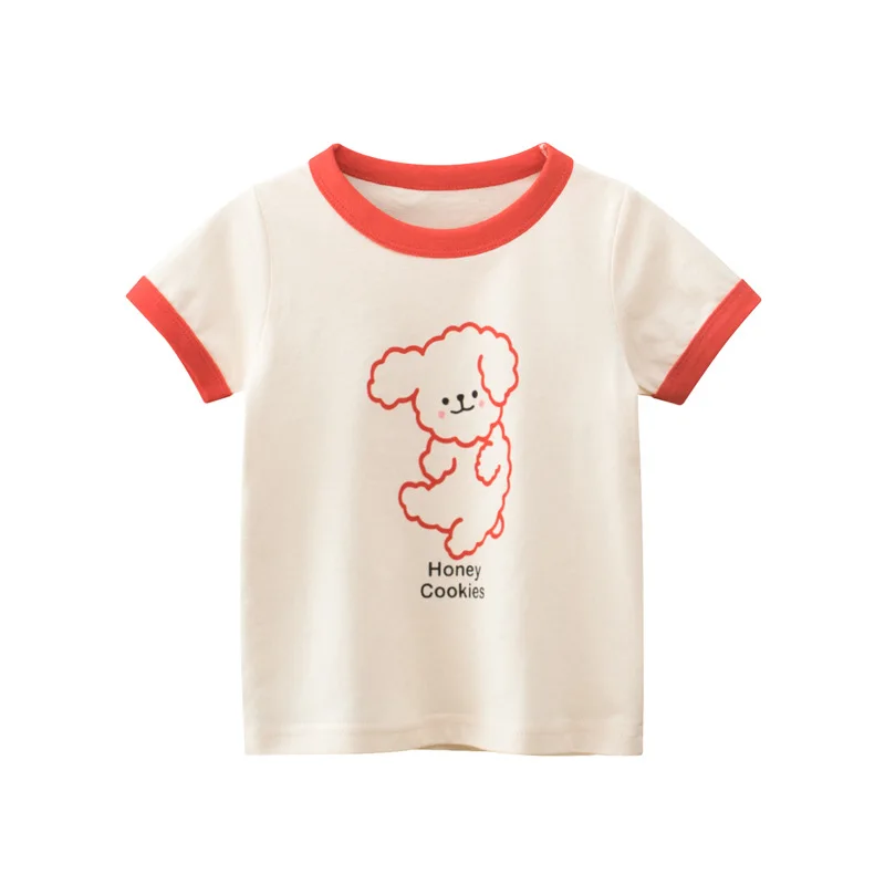 2025 Summer 2-8 Years Kids Girl Shorts Sleeve T-shirts Printed Little Girl Top Baby Girl T Shirts Children Toddler Girl Clothes thumbnail 5