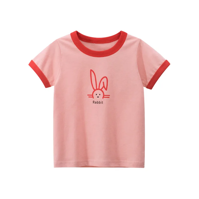 2025 Summer 2-8 Years Kids Girl Shorts Sleeve T-shirts Printed Little Girl Top Baby Girl T Shirts Children Toddler Girl Clothes thumbnail 2