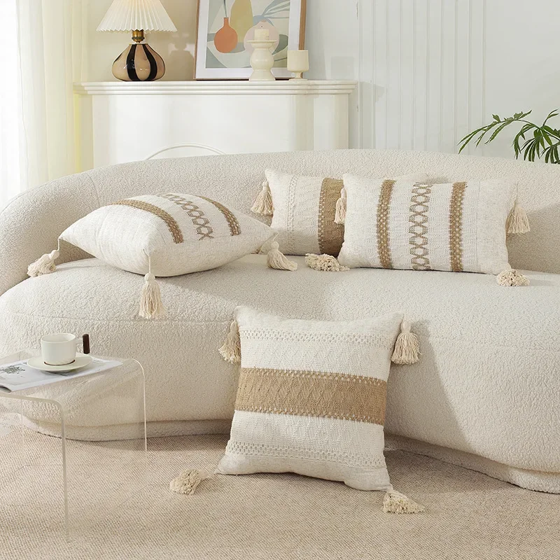 Bohemian Fringed Pillowcase Sofa Decorative Seat Cushion Car Waist Pillowcase Home Improvement Seat Cushion Cover 45X45 30X50 CM thumbnail 2