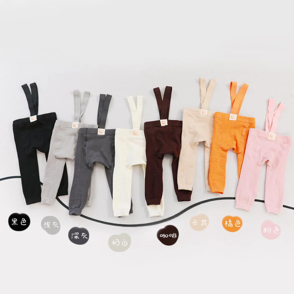 Infant Baby Boys Girls Strap Pants Kids High Waist Bandage Cross Straped Leggings for Toddler Suspender Stocking Baby Tights thumbnail 2