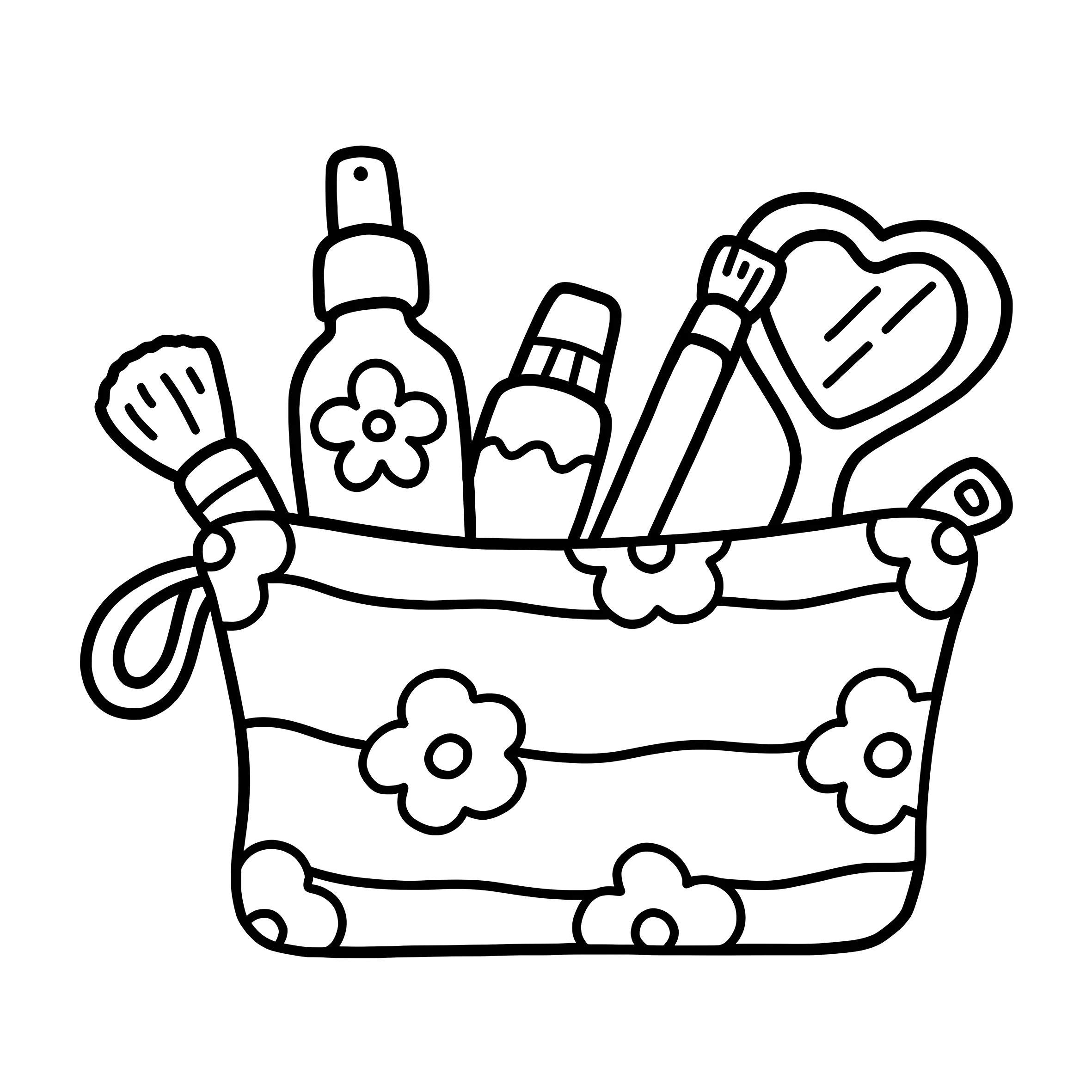 COSMETICS PATTERNS bold-easy Coloring Book for Adults Cute Drawing Book Perfect Gift for Party and Birthday thumbnail 6