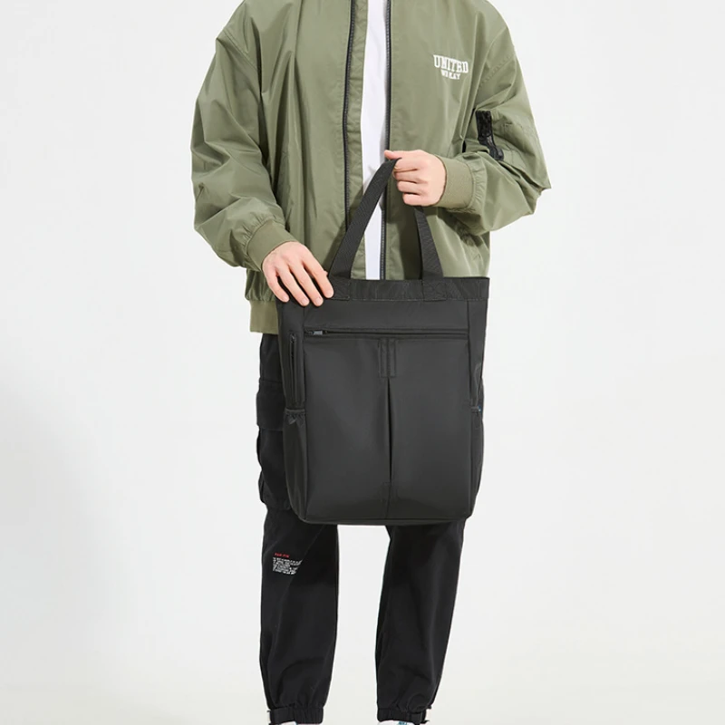 Practical Men's Shoulder Bag, Large Capacity Stylish Business Crossbody Bag, Lightweight Waterproof Bag for Daily Commute thumbnail 5