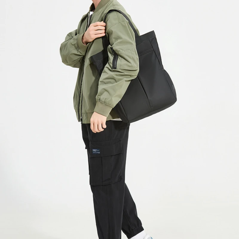 Practical Men's Shoulder Bag, Large Capacity Stylish Business Crossbody Bag, Lightweight Waterproof Bag for Daily Commute thumbnail 6