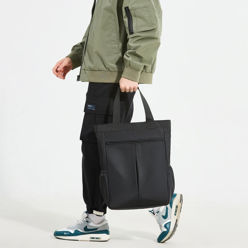 Practical Men's Shoulder Bag, Large Capacity Stylish Business Crossbody Bag, Lightweight Waterproof Bag for Daily Commute