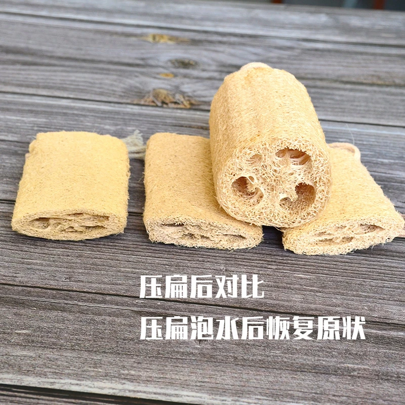 Natural Loofah Sponge round Brush for Bath And Dish Cleaning - Scrubbing Bath Brush for Dishwashing And Bathing Accessory thumbnail 5