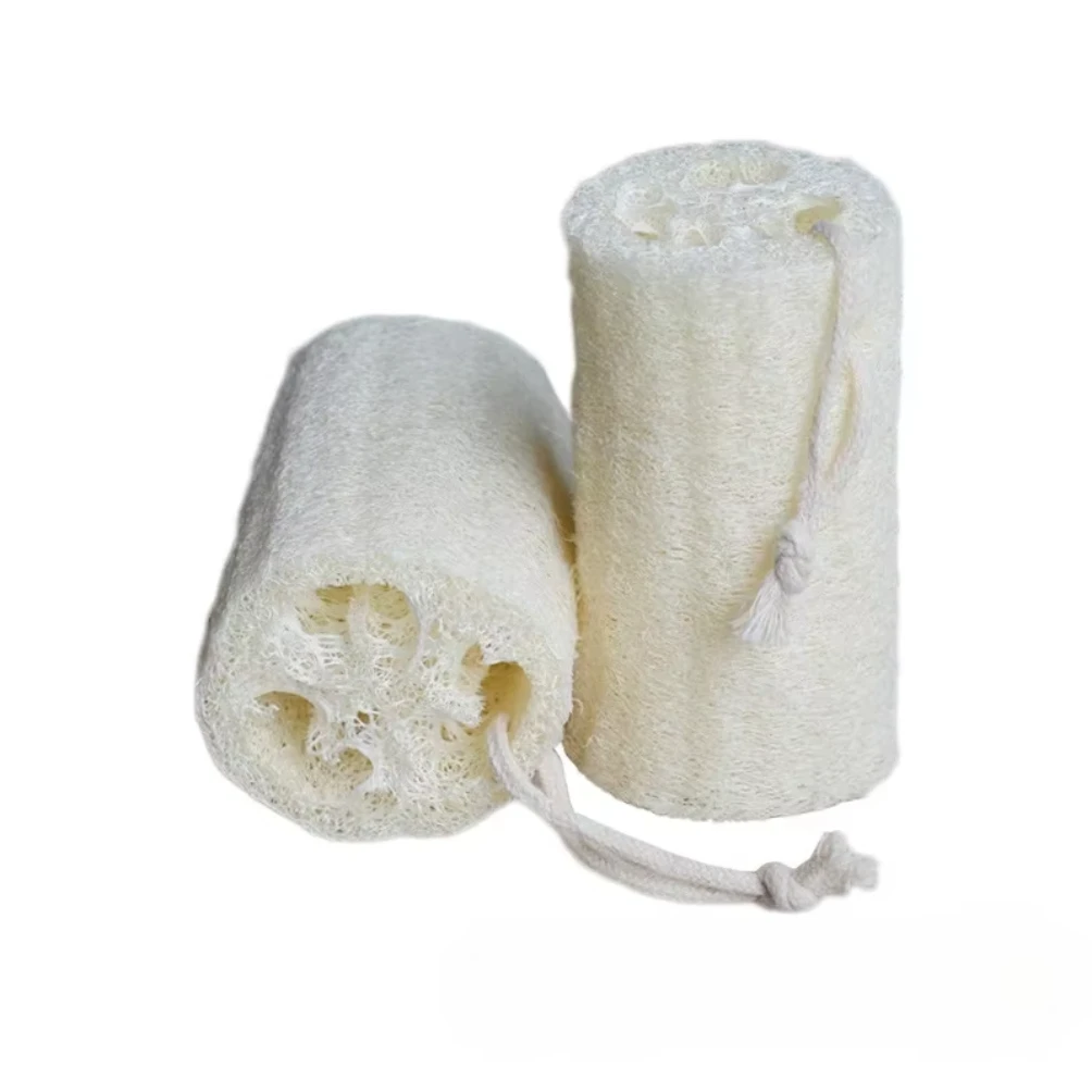 Natural Loofah Sponge round Brush for Bath And Dish Cleaning - Scrubbing Bath Brush for Dishwashing And Bathing Accessory thumbnail 3