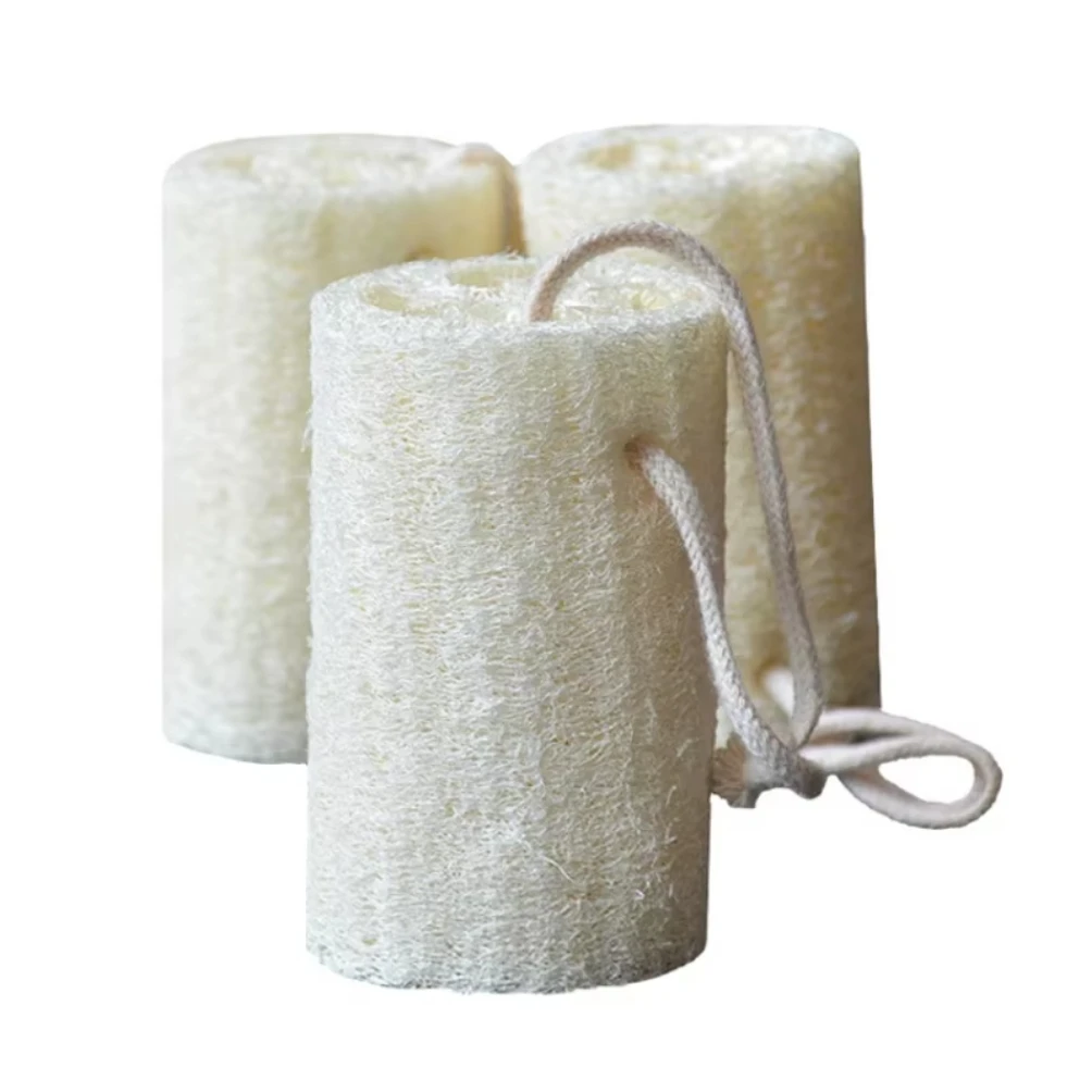 Natural Loofah Sponge round Brush for Bath And Dish Cleaning - Scrubbing Bath Brush for Dishwashing And Bathing Accessory thumbnail 2