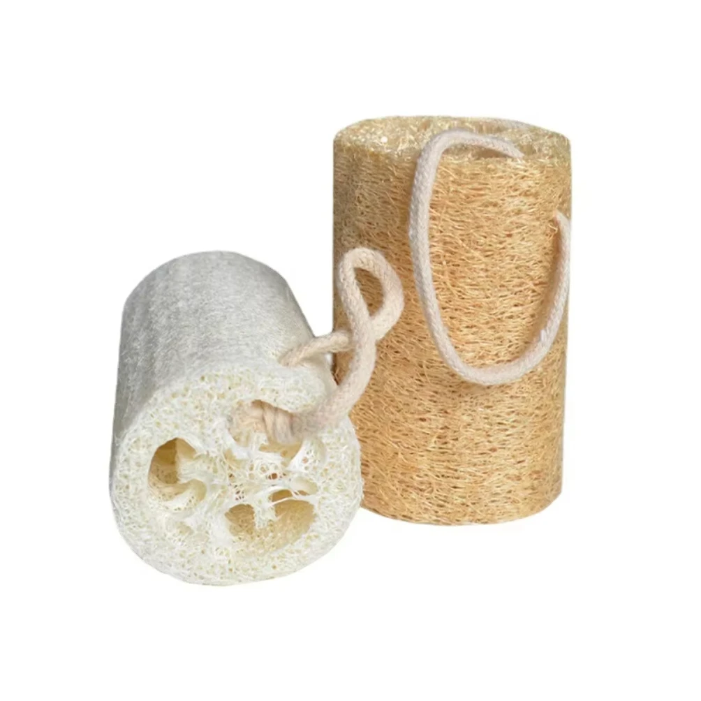 Natural Loofah Sponge round Brush for Bath And Dish Cleaning - Scrubbing Bath Brush for Dishwashing And Bathing Accessory thumbnail 6