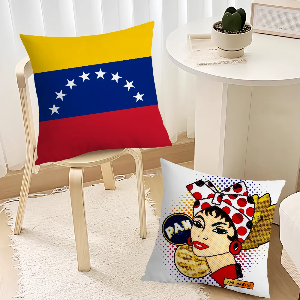 Aesthetic Art Venezuela cushion cover soft Comfortable Pillow Case for Sofa Living Room Home office Decor Protective Covers thumbnail 5