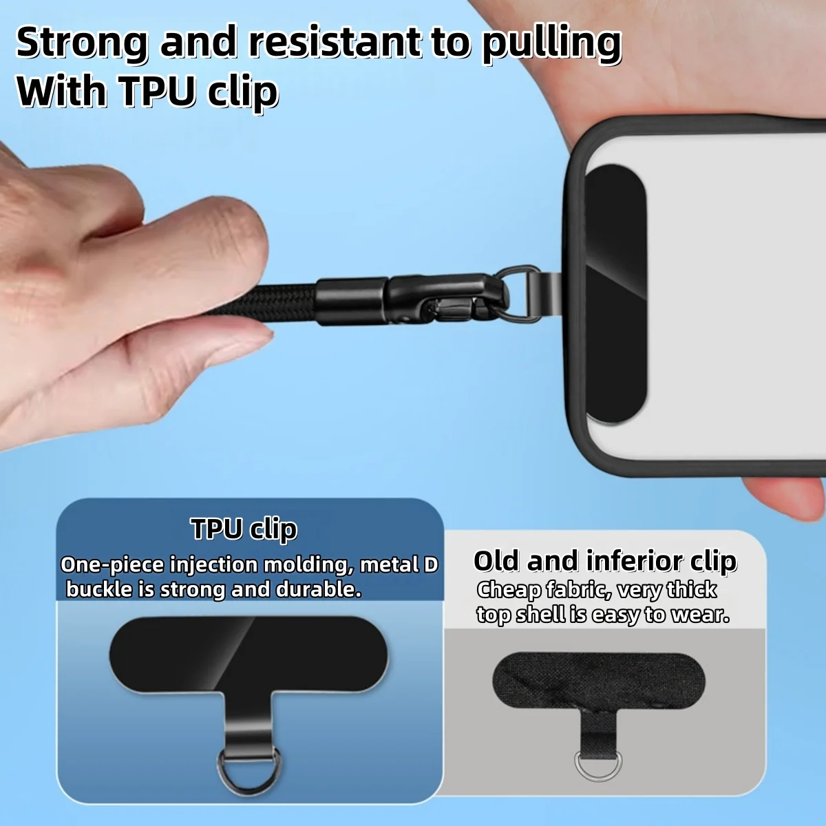 Universal Adjustable Mobile Phone Lanyard Short Wrist Strap with Self-locking Anti-drop Design Durable Polyester Phone Strap thumbnail 4