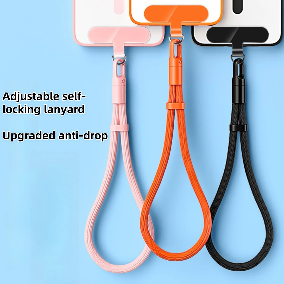 Universal Adjustable Mobile Phone Lanyard Short Wrist Strap with Self-locking Anti-drop Design Durable Polyester Phone Strap thumbnail 2