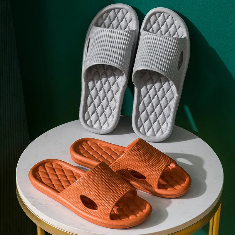 Summer Women Fashion Light Home Slippers Men Indoor Soft Solid Color Sandals Couples Concise Bathroom Flip Flops New House Shoes thumbnail 4