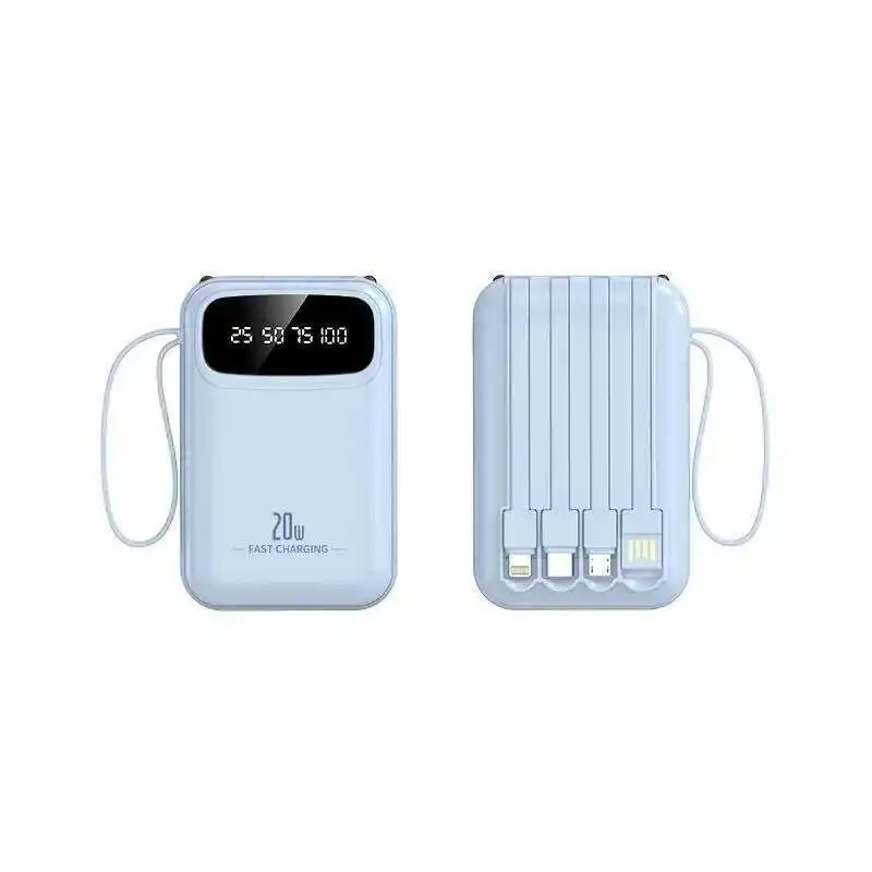 20000mAh 4 in1 Built-in Cable Power Bank, 22.5W Fast Charging Portable Charger, Ultra Slim External Battery for iPhone Samsung thumbnail 3