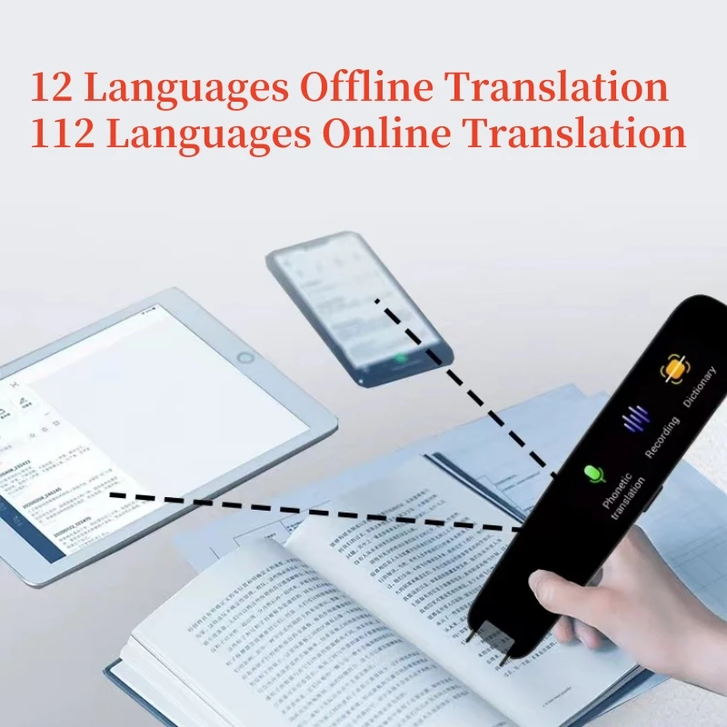 Scanning Translation Pen Portable Translator Spanish Russian Arabic Portuguese Korean French Ukraine Hebrew Offline Translate A6