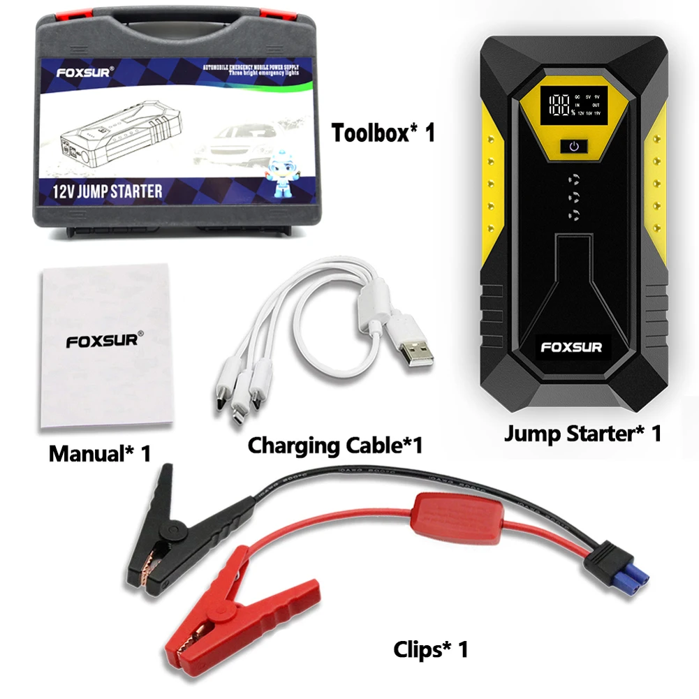 Car Jump Starter 12V 800A Power Bank 26800mAh for Emergency Battery Booster Portable Charger Auto Starting Device Accessary thumbnail 5