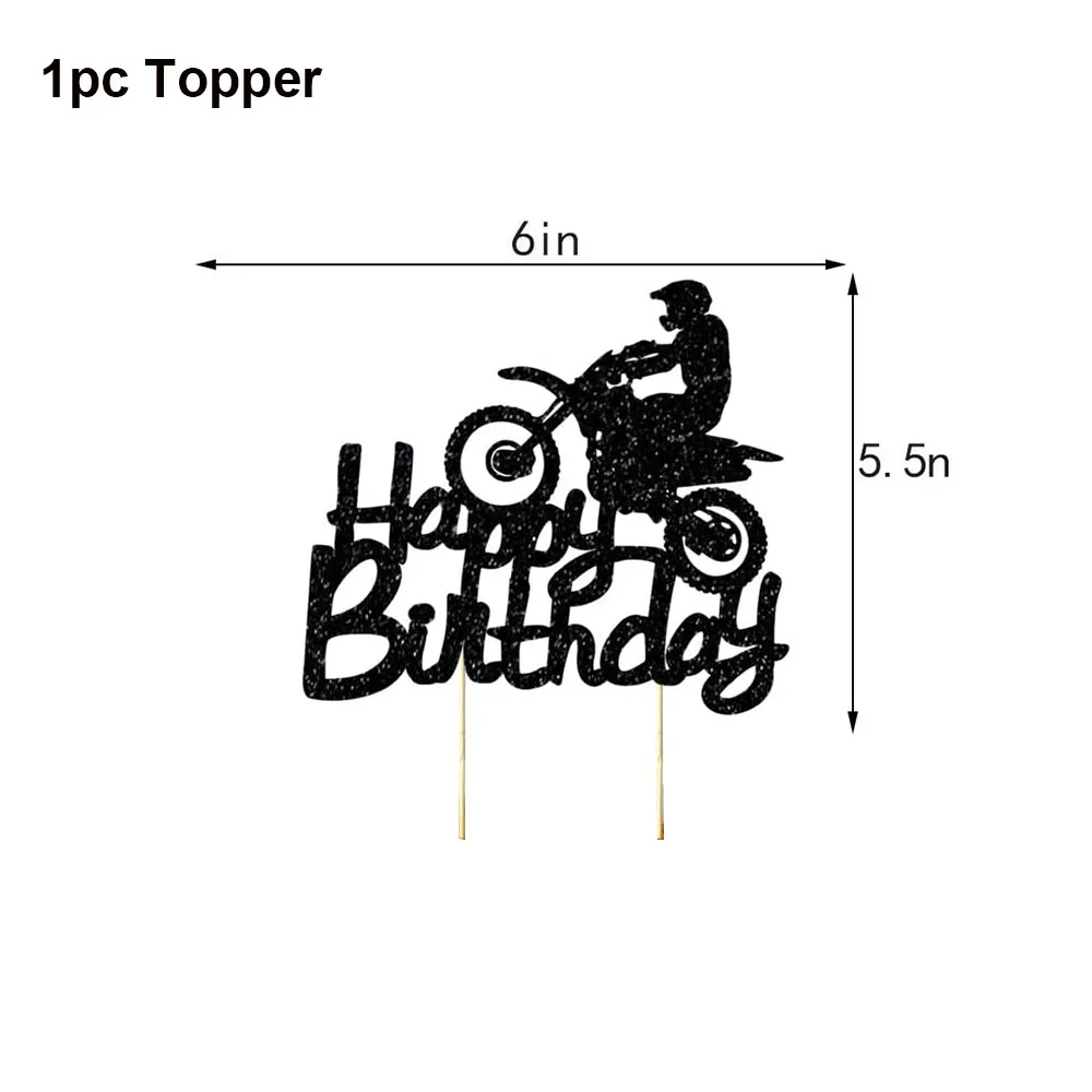 Dirt Bike Party Decor Motorcycle Banner Balloons Tableware Motocross Paper Cups Plates Napkins Motorcycle Theme Party Supplies thumbnail 5
