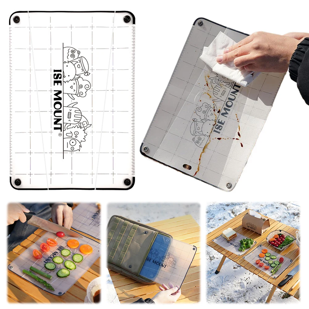 Outdoor PP Cutting Board Space Saving Folding Dining Board Vegetable Fruit Cutting Mat Camping Accessories thumbnail 3