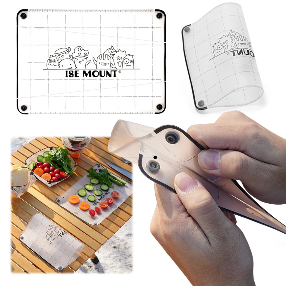 Outdoor PP Cutting Board Space Saving Folding Dining Board Vegetable Fruit Cutting Mat Camping Accessories thumbnail 2