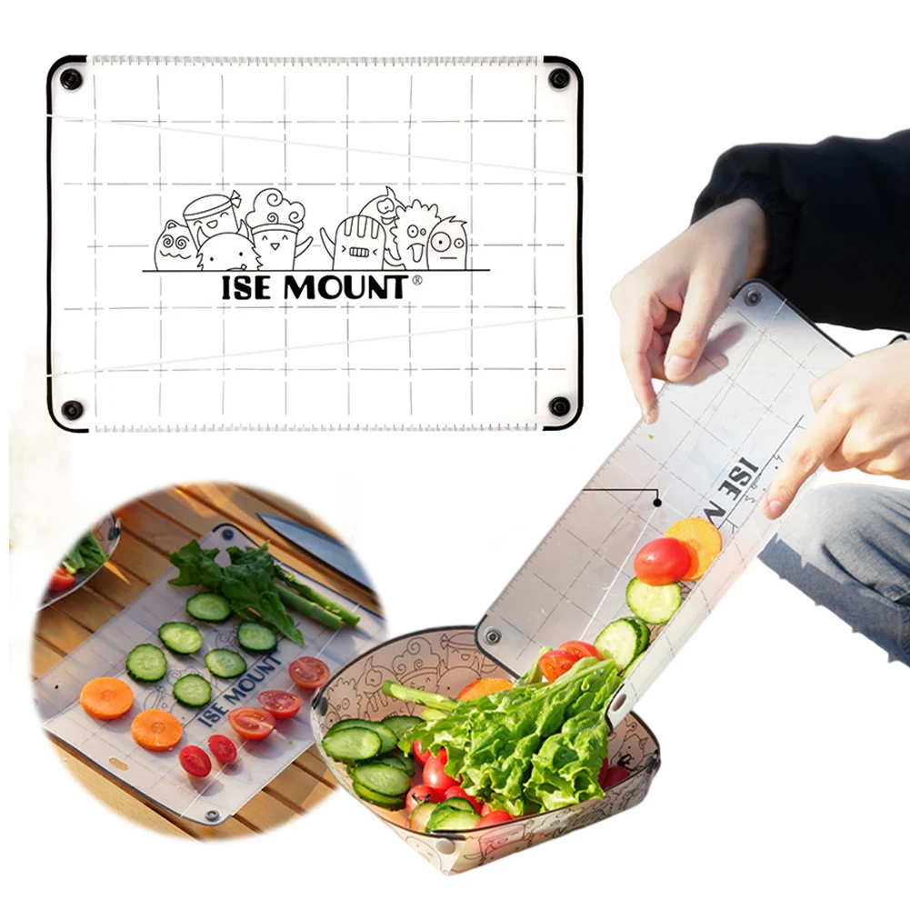 Outdoor PP Cutting Board Space Saving Folding Dining Board Vegetable Fruit Cutting Mat Camping Accessories