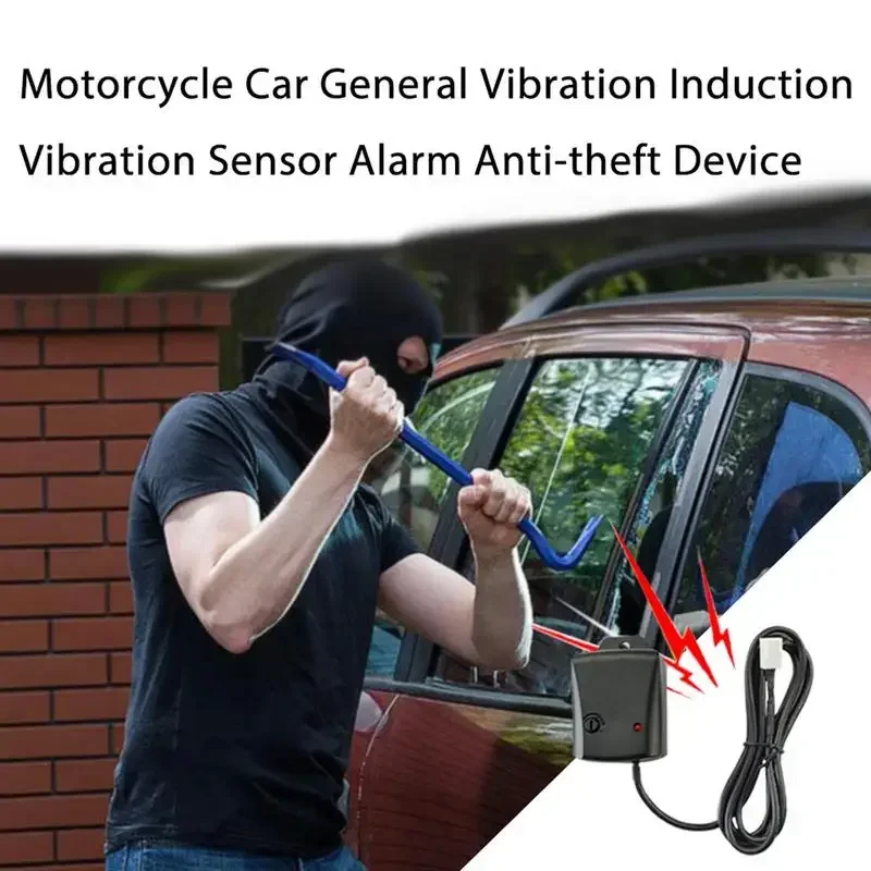 1/2Pcs Universal Automobile Motorcycle Car Vibration Induction Adjustable Sensor Anti-Theft Alarm High Sensitivity Device thumbnail 2