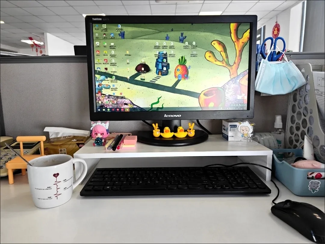 Monitor Riser Stand - Ergonomic Laptop Stand Desk Organizer Keyboard Storage thumbnail 2