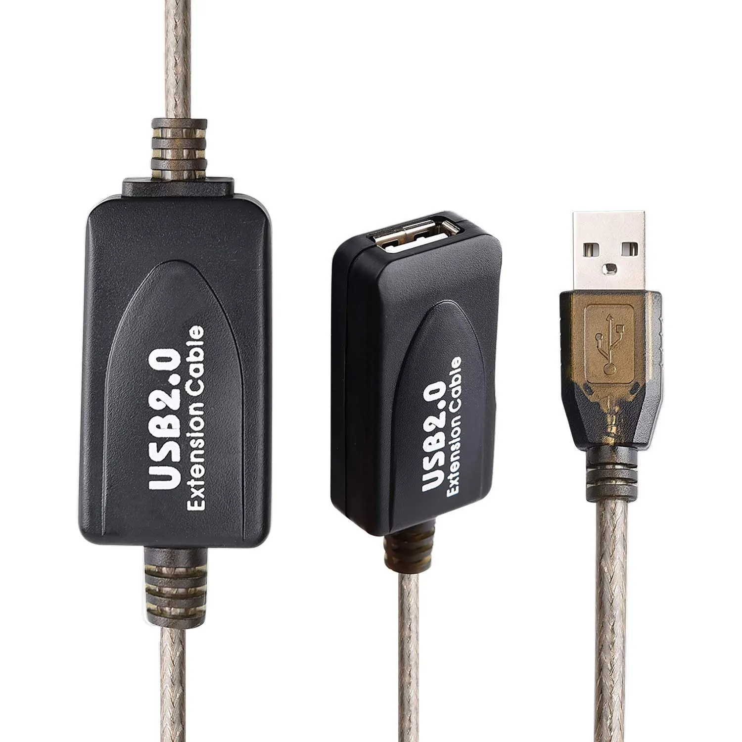 5M 10M 15M 20M USB 2.0 Extension Cord 480Mbps High Speed A Male to Female Extender Active Repeater Cable for Computer Printer thumbnail 4