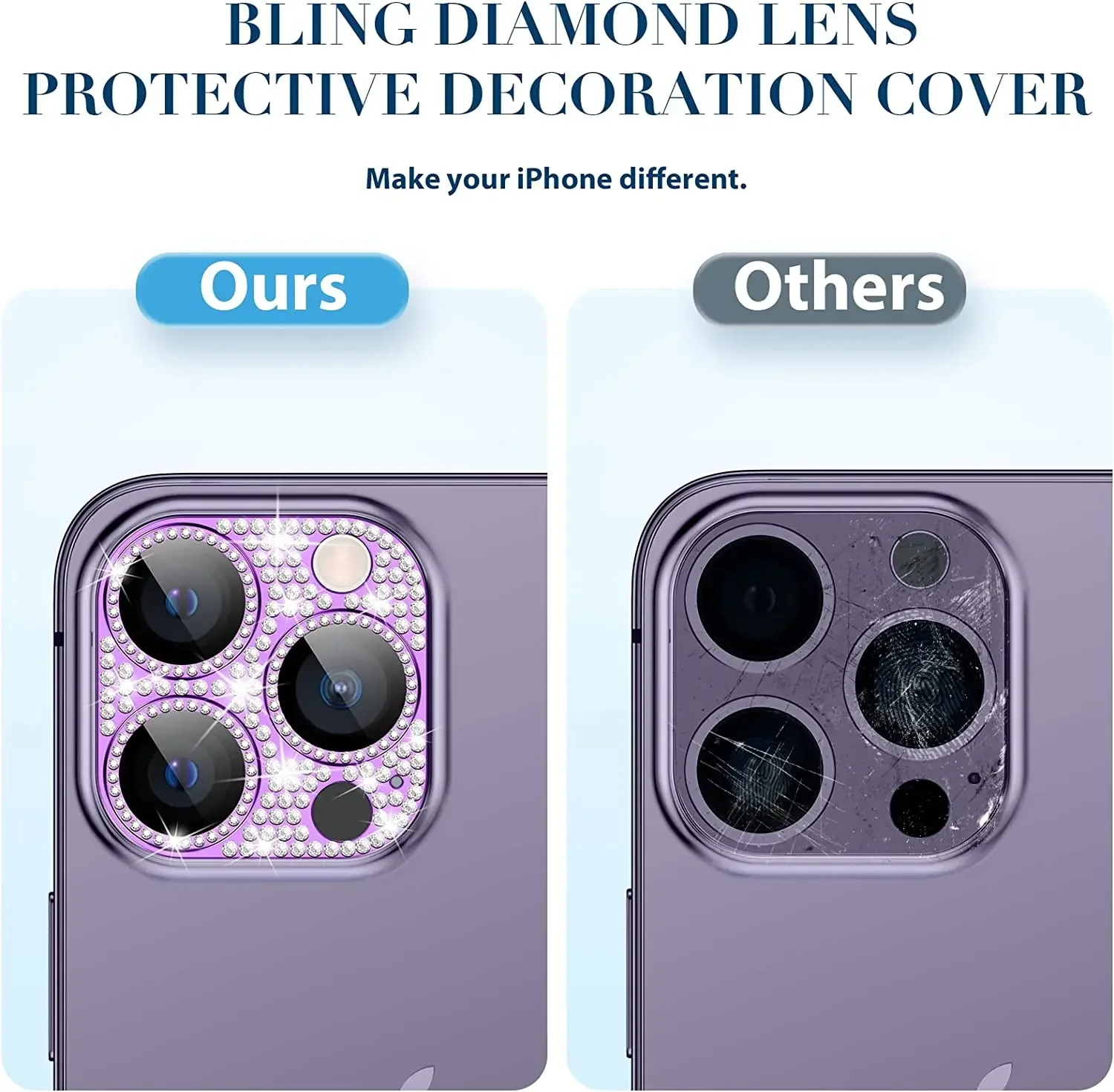 Diamond Camera Lens Protector For IPhone 16 13 12 11 Pro Max Mini Metal Lens Protection For IPhone 15 14 Pro Max 16 Plus Glasses thumbnail 4