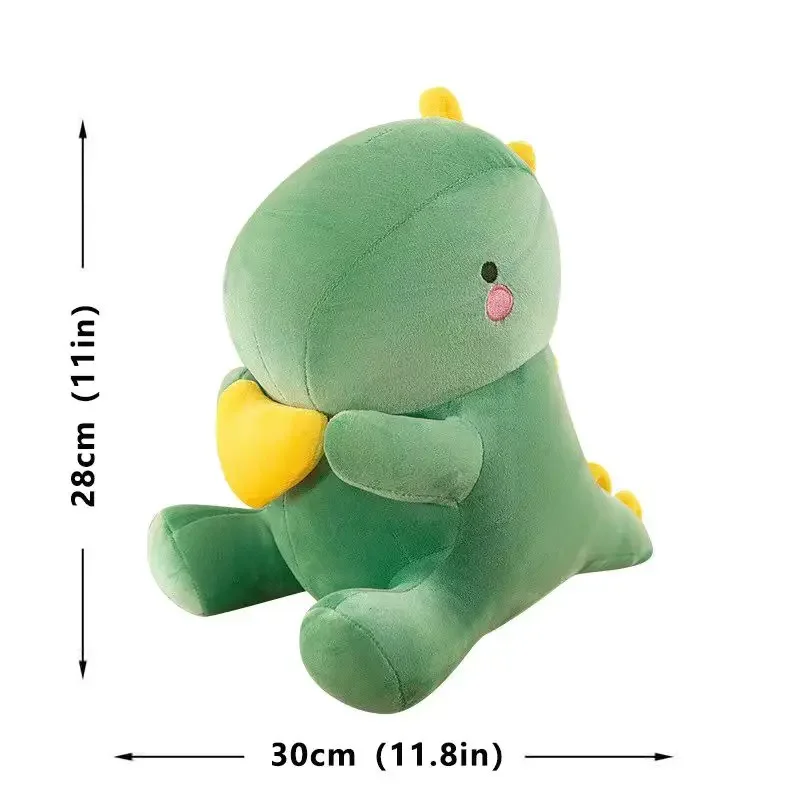 Cute dinosaur plush toy doll, soft, cute and rebounding plush toy, super cute dinosaur plush modified toy suitable for holiday g thumbnail 4