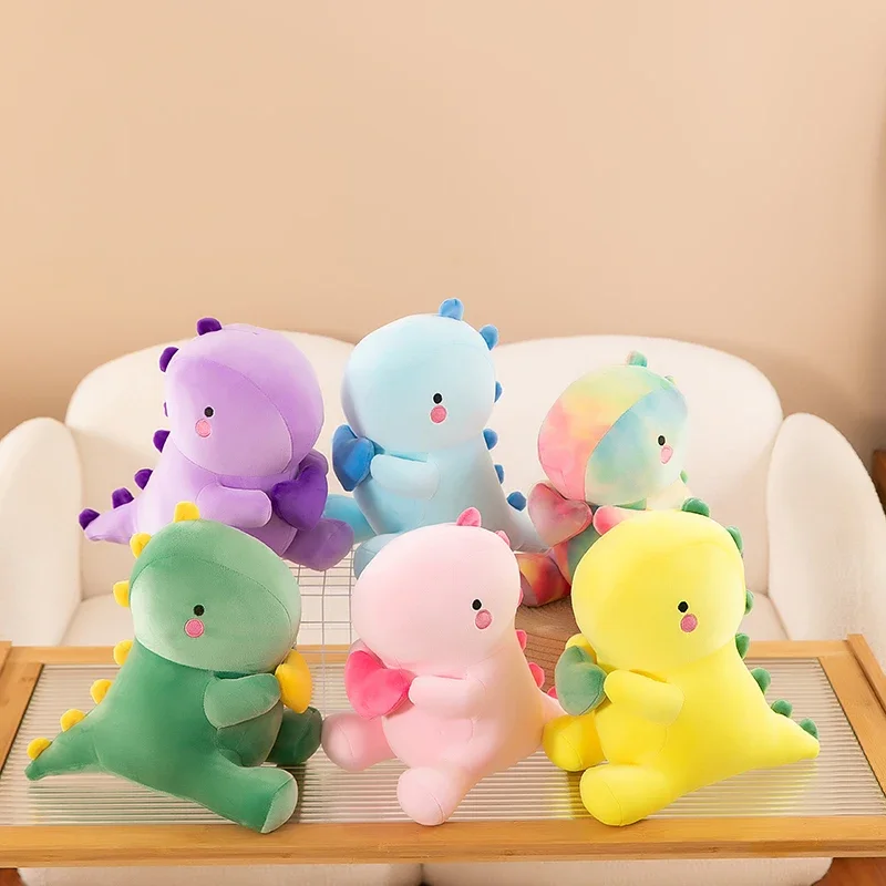 Cute dinosaur plush toy doll, soft, cute and rebounding plush toy, super cute dinosaur plush modified toy suitable for holiday g