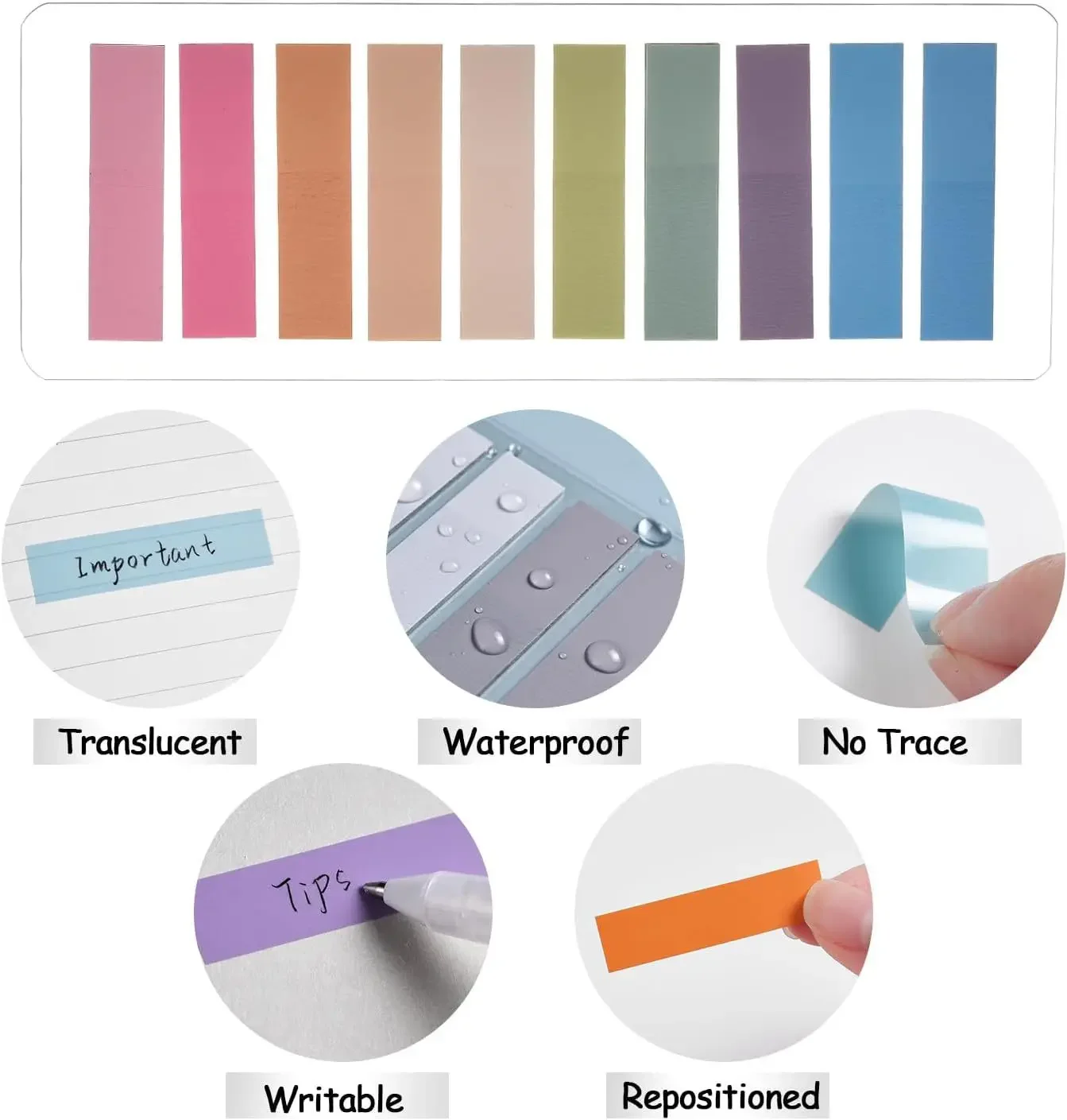 200-3600Sheets Transparent Index Creative Memo Pads Office School Stationery Self-Adhesive Stickers Posted It Sticky Note Pads thumbnail 3