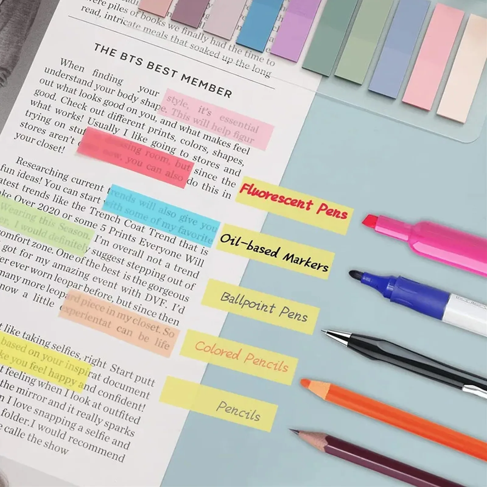 200-3600Sheets Transparent Index Creative Memo Pads Office School Stationery Self-Adhesive Stickers Posted It Sticky Note Pads thumbnail 5