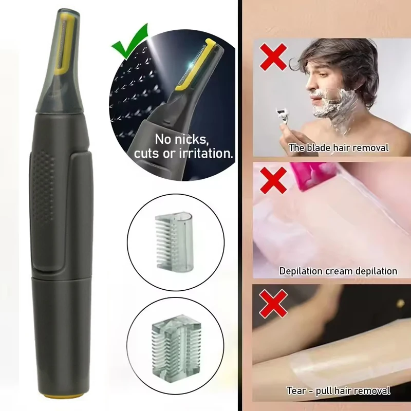 Professional multifunction rechargeable portable ear nose trimmer ear cleaner electric hair removal Shaver for men thumbnail 5